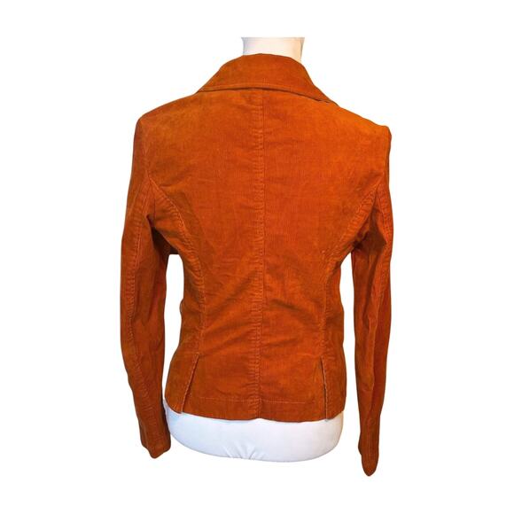 Bench Orange Corduroy Blazer M Slim Fit Preppy Workwear Retro Academic eclectic - Picture 2 of 9